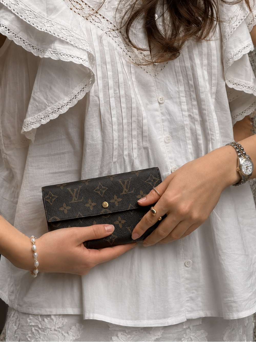 Vintage Louis Vuitton Monogram Sarah Wallet with Box | Made in France